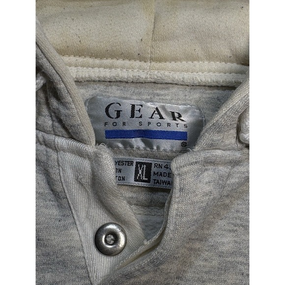 Vintage 90s Michigan State Hoodie Sweatshirt Men's XL Heather Gray Retro Heavy - Picture 4 of 15